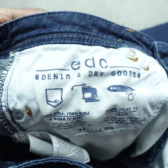 edc by Esprit Jeans Womens  Size W25/L28 Dark Blue Straight Fit Denim Low-Rise - Picture 8 of 9